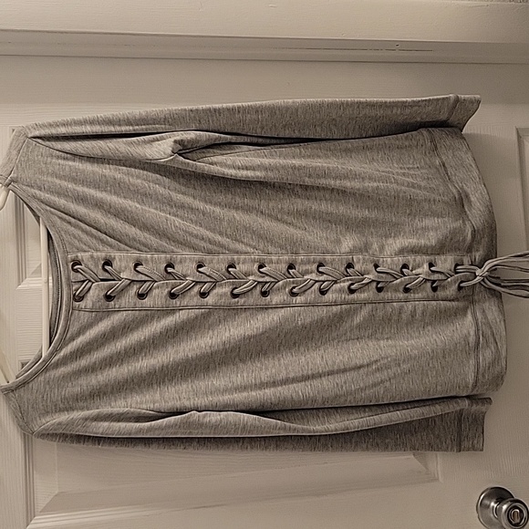 NWT | PINK CLOVER | Alberta Lace Up Back Knit Top - Picture 3 of 6